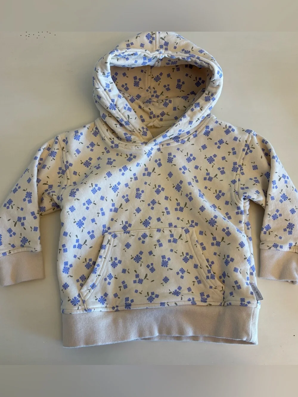 Little Wedgies vintage joggers - blue floral size 3